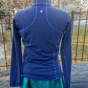 Lululemon Shape Up dark blue zip-up athleisure athletic yoga jacket sz2